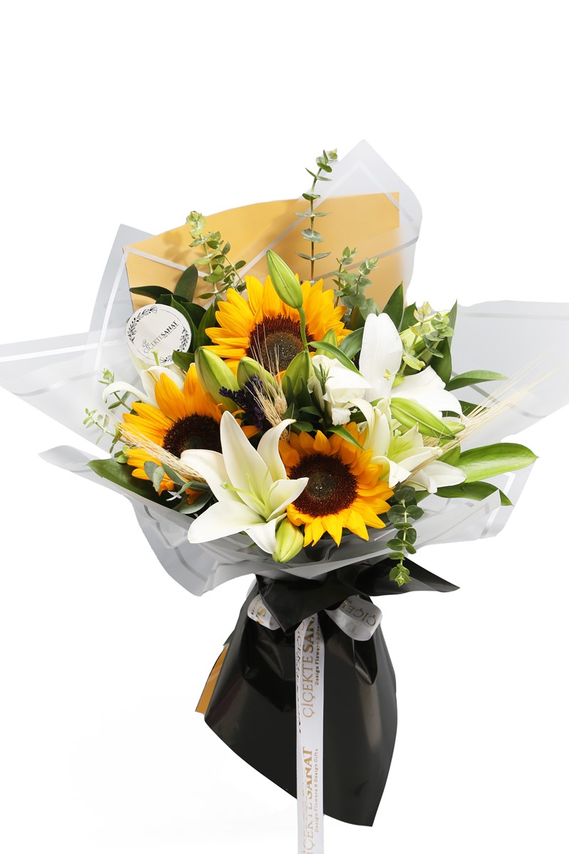 Sunflower and Lilies