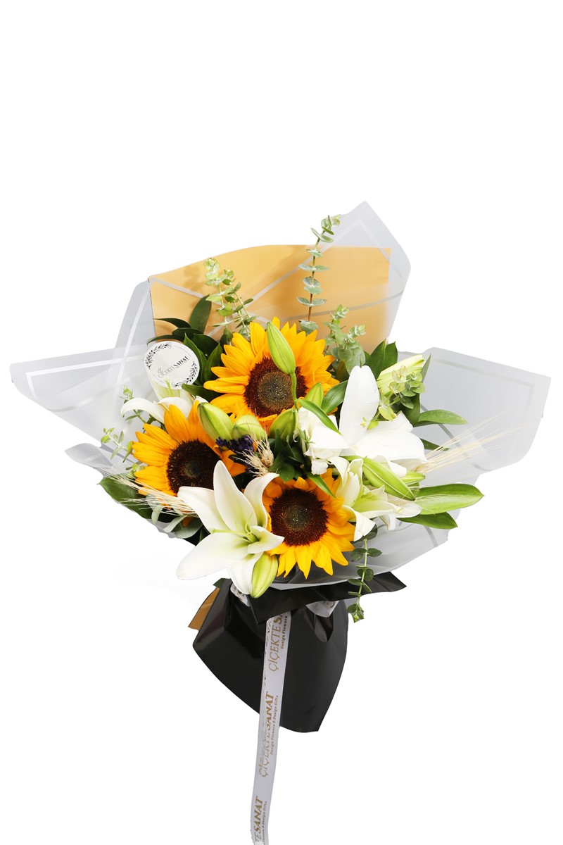 Sunflower and Lilies
