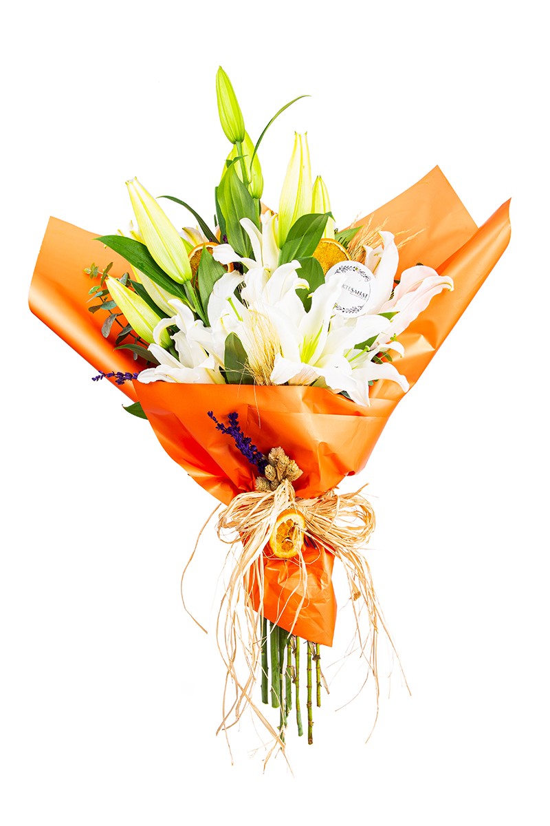 Orange Design & Lilies