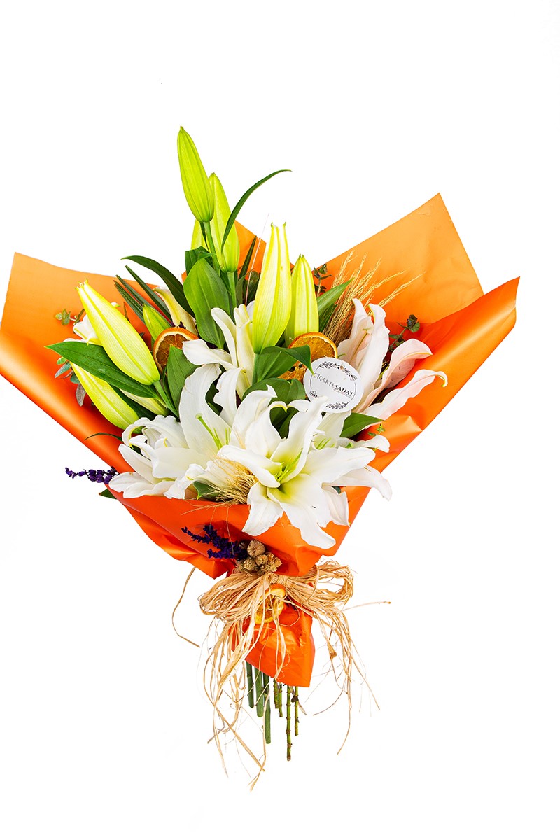Orange Design & Lilies