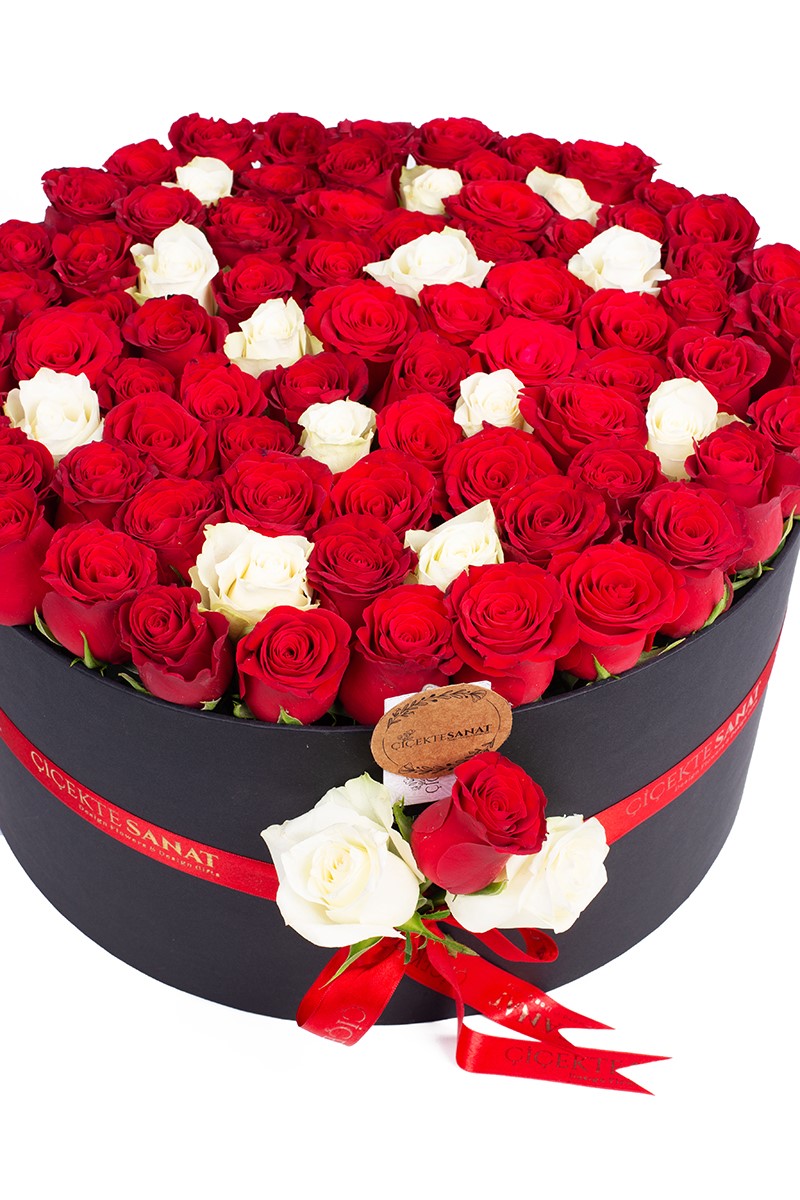 Black Box Red & Whıte Roses